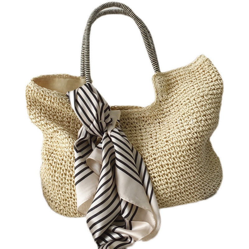 Vintage Straw Bag Large Capacity Woven Tote
