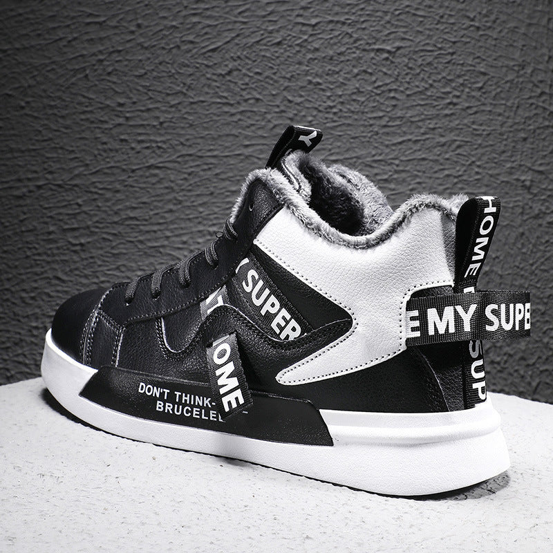 High Top Men's Shoes Youth Sneakers Winter Dad Shoes