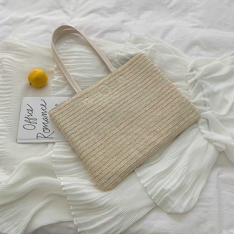 Fashion Woven Bag Straw Woven Handbag All-Match Tote Bag
