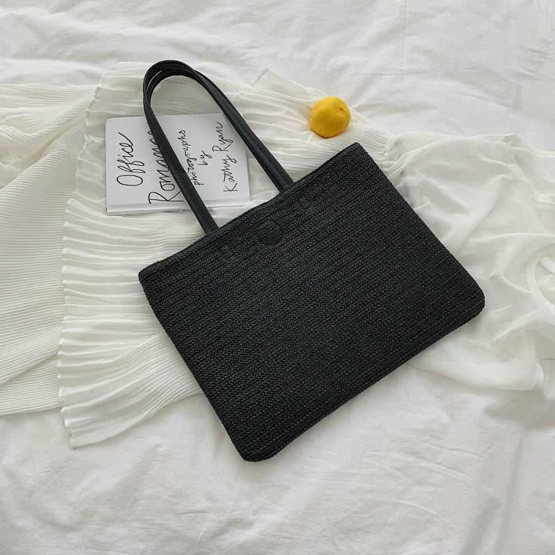 Fashion Woven Bag Straw Woven Handbag All-Match Tote Bag