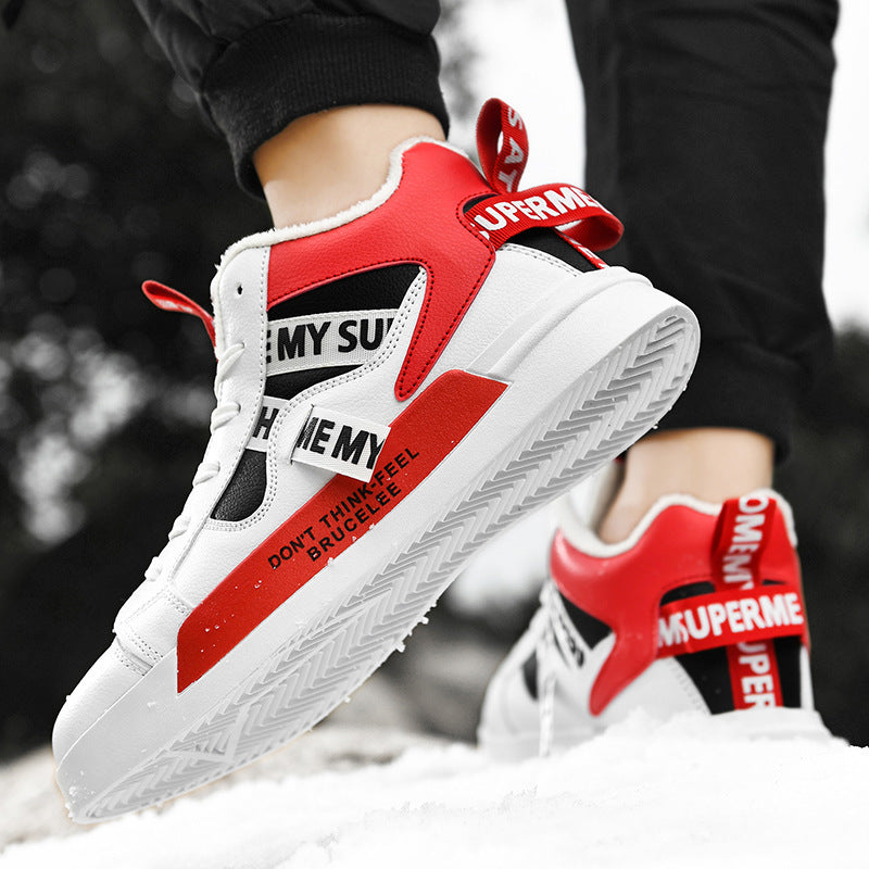 High Top Men's Shoes Youth Sneakers Winter Dad Shoes