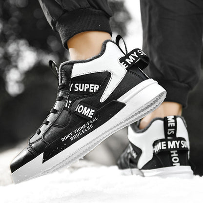 High Top Men's Shoes Youth Sneakers Winter Dad Shoes
